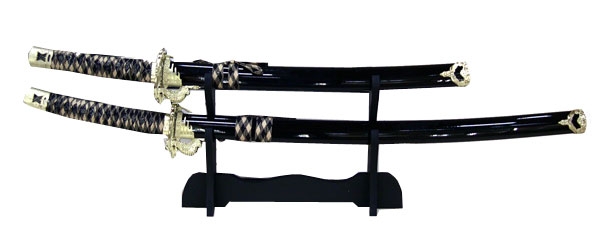  картина Набор самурайских мечей: катана и вакидзаси на подставке 97смalign=