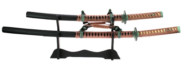 Набор самурайских мечей: катана и вакидзаси на подставке 100см